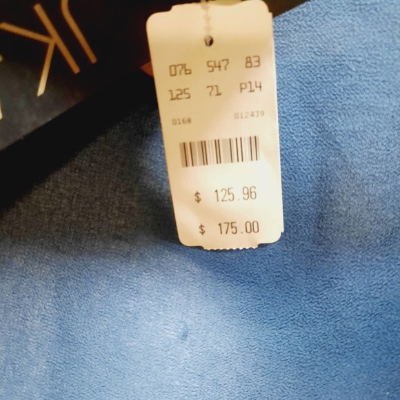 NWT Jkarta Sheer Navy Blue  Iridescent Hand Beaded Open Cardigan Shrug 14 - Picture 4 of 6